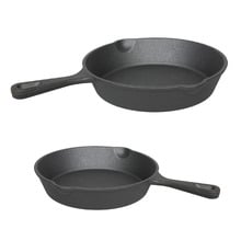 2 Piece Avondale Cast Iron Fry Pan Set
